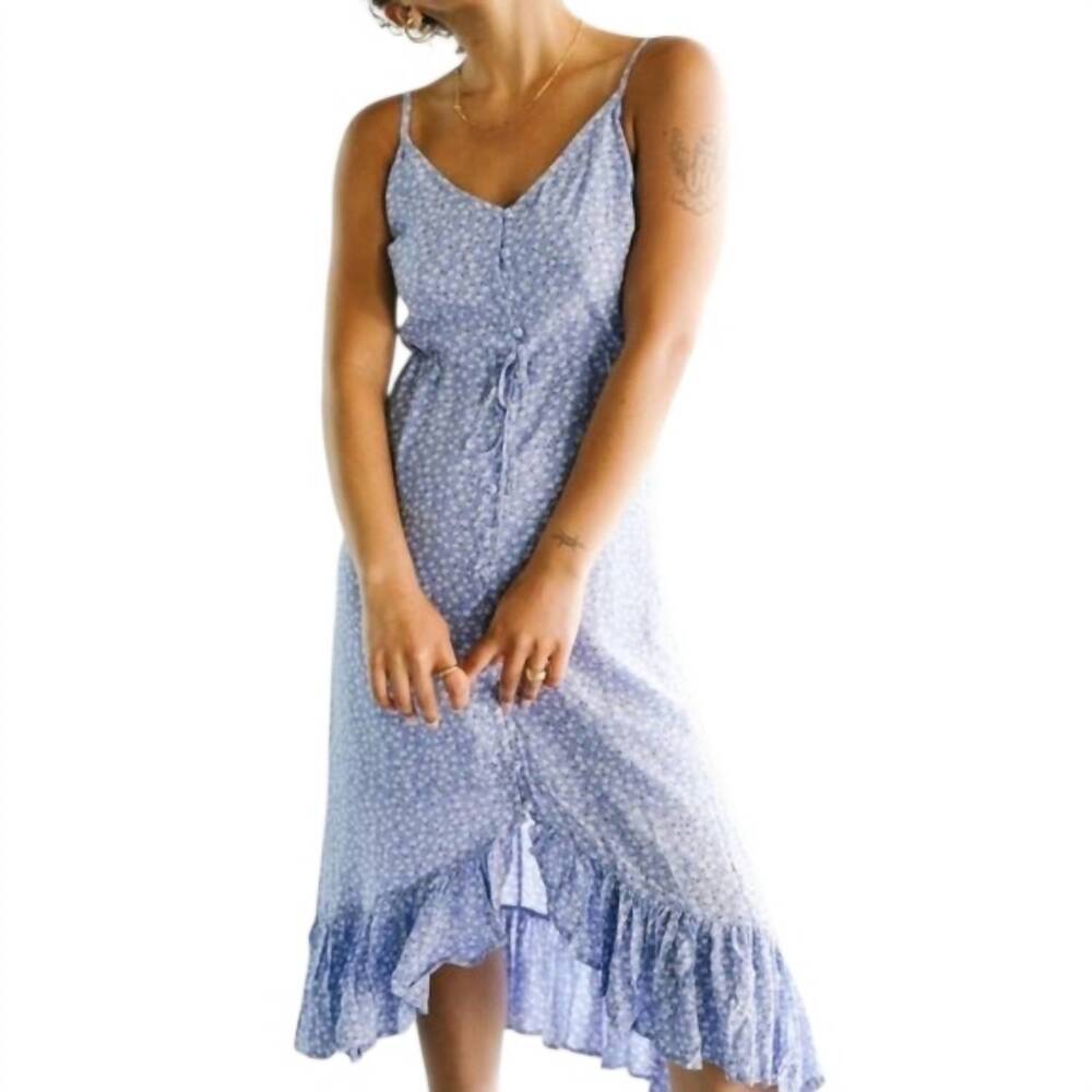 NEW RAILS frida dress in sky blue daisies